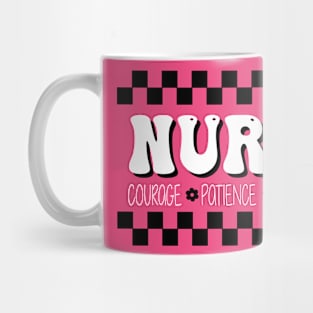 Checkered Nursing Design Mug